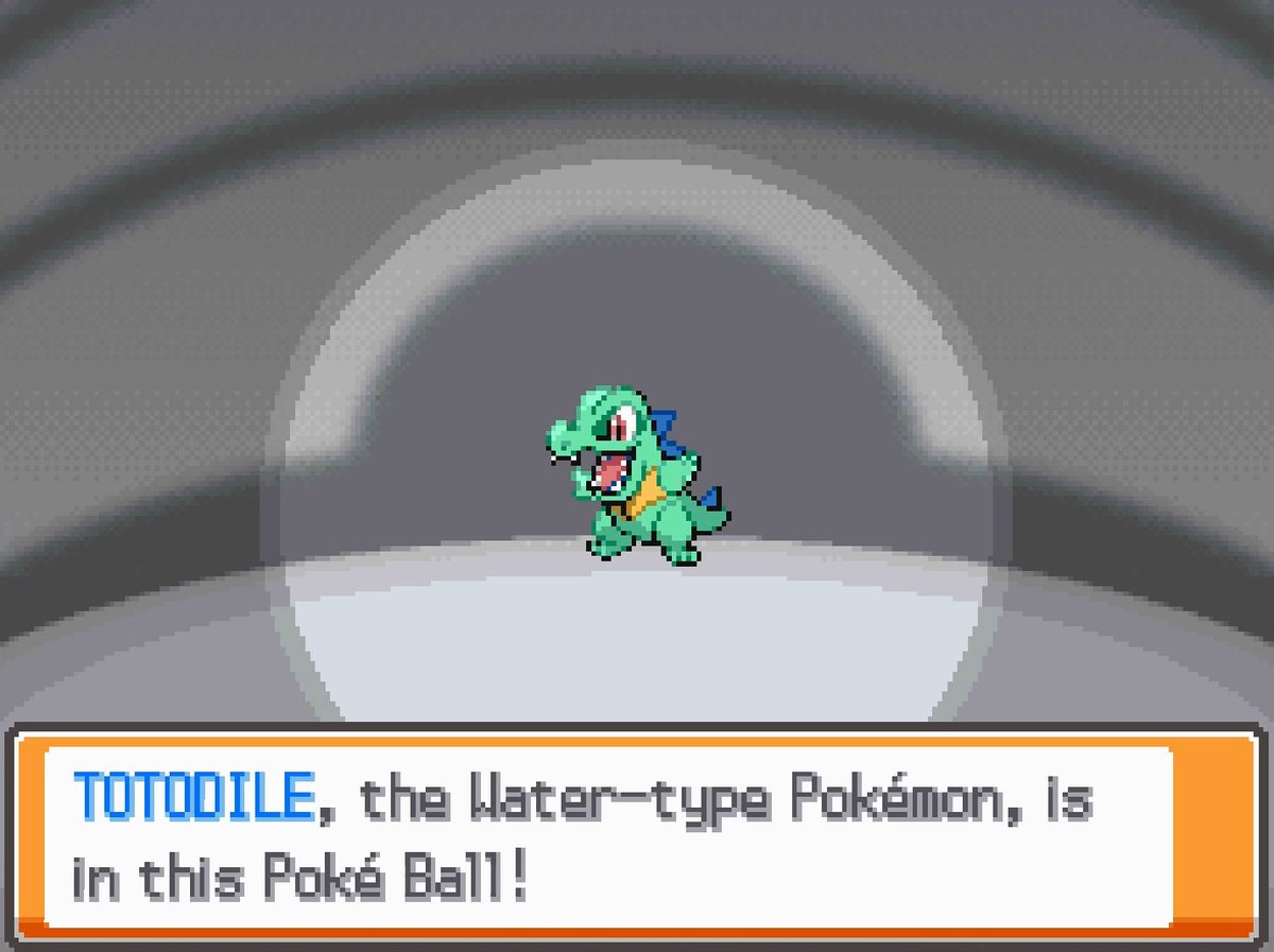 Shiny Totodile in HeartGold after 3,826 SRs / 11,478 starters seen!

Phase 1 for Cyndaquil! Totodile was actually my first full odds shiny that I hunted years ago. It's a really cool feeling to find it again after all this time.