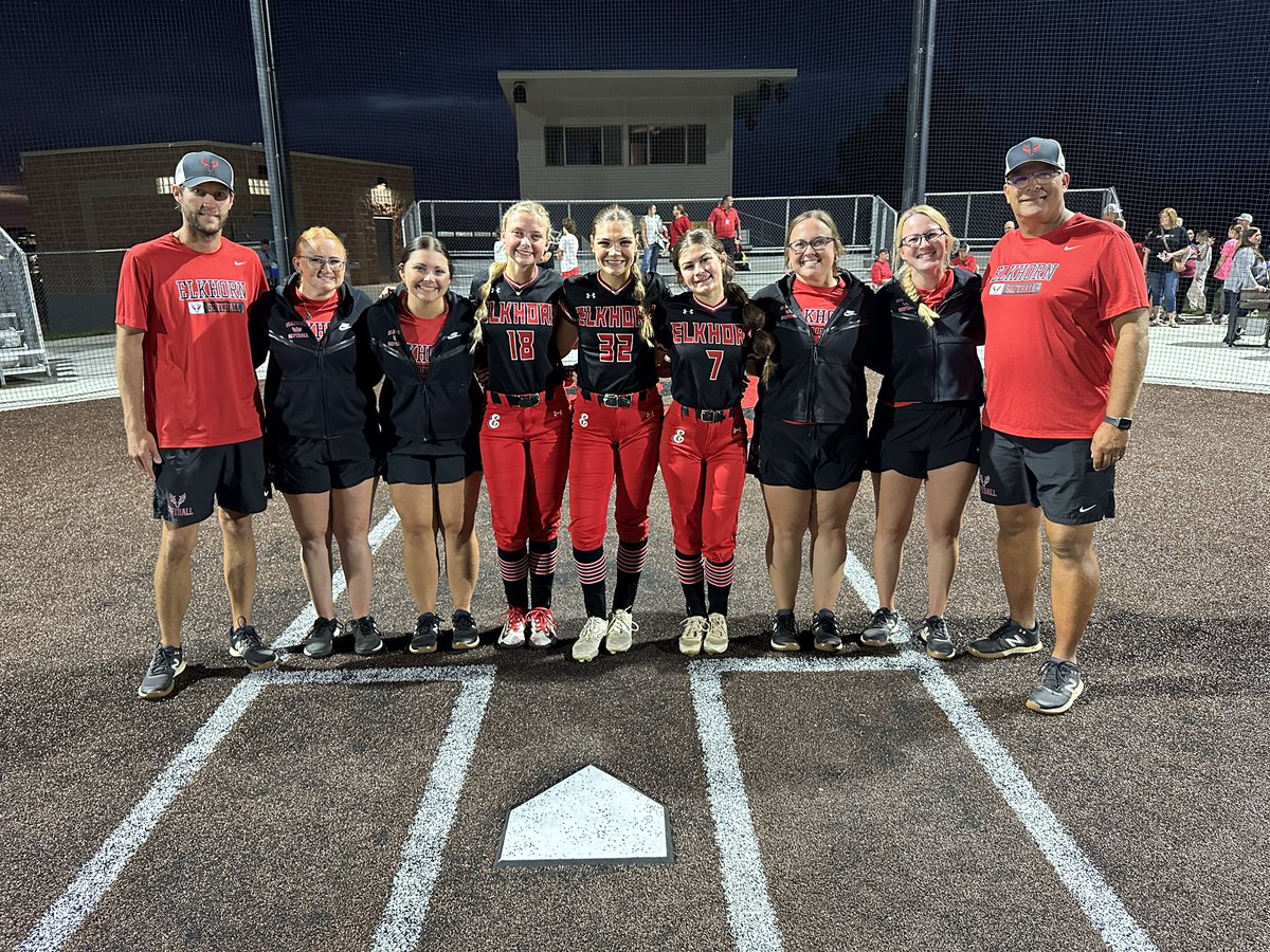 Elkhorn 14 Lincoln Northwest 1:
L. Randles w/ the win in the ⭕️ &amp; 5 K’s
B. Wragge 3 hits &amp; RBI
O. Rivera hit
M. Mitchell 3 hits &amp; RBI
K. Villwok 3 hits
S. Michaud hit
E. Pearson in the park HR &amp; 2 RBI’s
K. Coleman 2 hits &amp; RBI
L. Mishler hit &amp; RBI
A. Crollard walk off grand slam