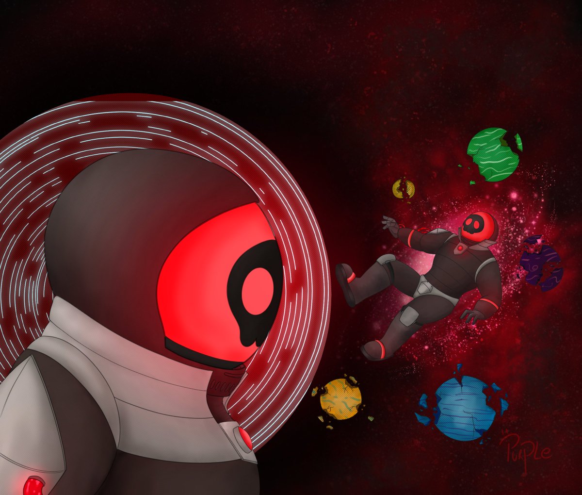 Purple_BJ's tweet image. I was afraid to do the art for the drawing contest @LivingTombstone ...
BUT HERE WE ARE :D

"can't wait to die"

#thelivingtombstone #TLT