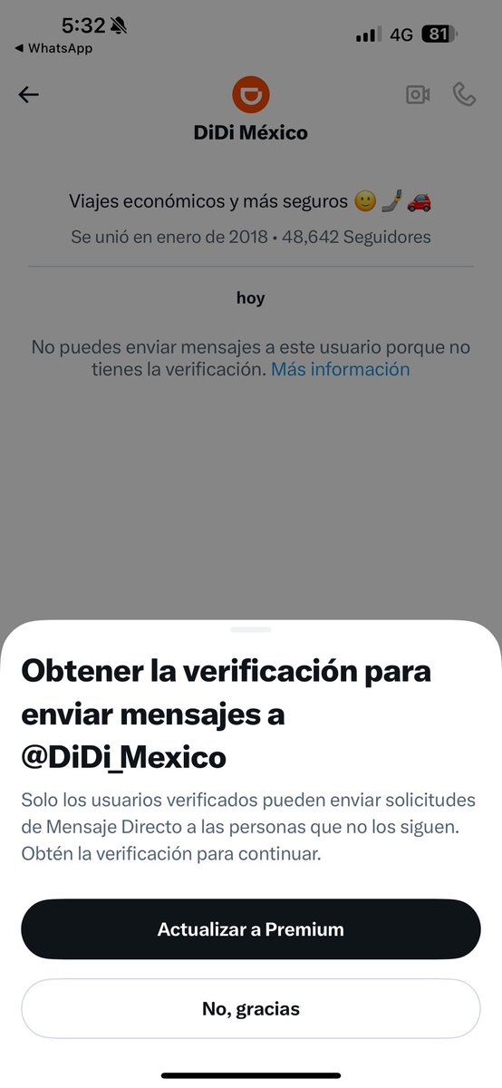 SammyDelaOV's tweet photo. @DiDi_Mexico Hola no puedo enviarles mensaje https://t.co/qp3RLDbN2D