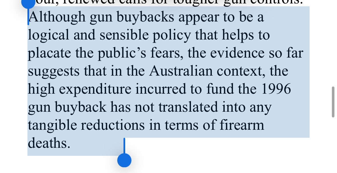 Dicky_Paul_95's tweet photo. On the eve of the beginning of @liberal_party gun confiscation program, I’d like to point to this research paper and ask that those in charge listen to research, and not ideologue activists like @Polysesouvient. 

Buybacks don’t work.

@gary_srp 

https://t.co/gAUhREKpUs https://t.co/GnjjEcM18P