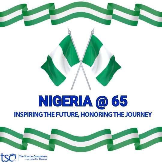 At TSC, we join the nation in celebrating 65 years of unity, resilience, and progress. 

Together, let us continue to build a future defined by innovation, growth, and shared prosperity.

#NigeriaAt65 
#IndependenceDay 
#BuildingTheFuture