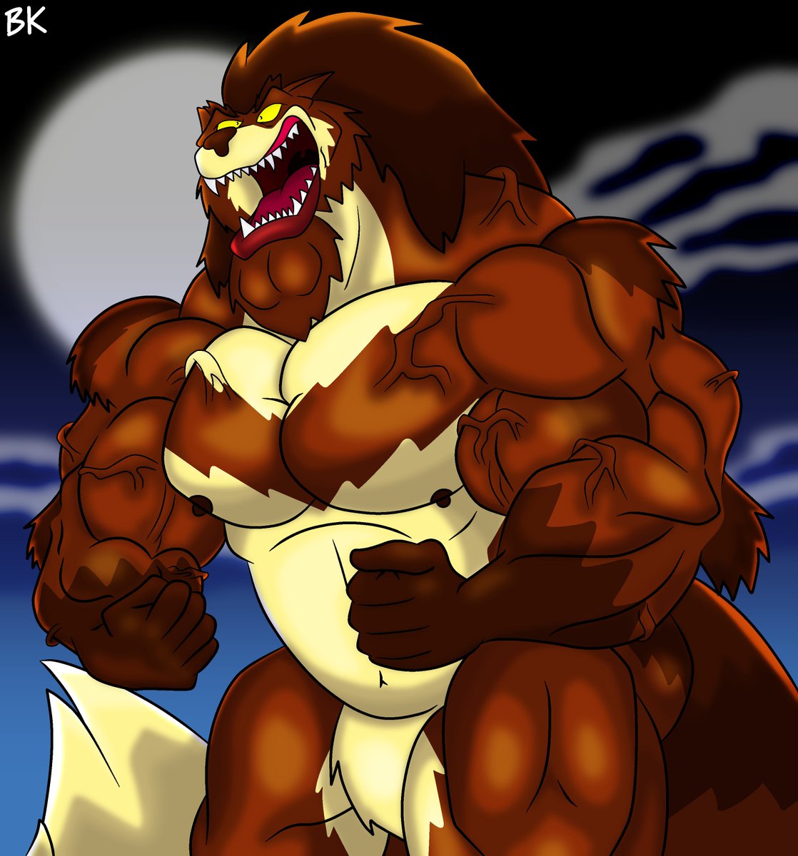 Biceptember? Pectober? Why not BOTH! Wolf Beast gives you the biggest flex you've even seen!

A remake of this: furaffinity.net/view/58332873/