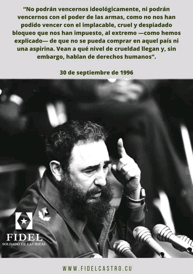 FIDEL POR SIEMPRE 
Fragmento de un discurso pronunciado por nuestro Comandante en Jefe Fidel Castro Ruz en el acto de masas efectuado en la Plaza de la Revolución "Ernesto Guevara", en la Ciudad de Santa Clara...
#CubaVencerá #CubaEstáFirme #FidelPorSiempre