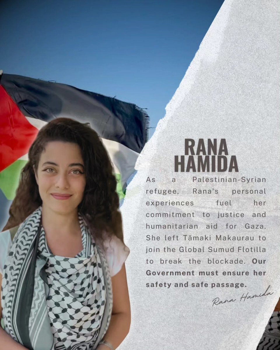 kristanoutagate's tweet photo. Aotearoa! 
Our kiwis on board with the Global Sumud Flotilla
#Safepassagenow
#GlobalSumudFlotilla 
#FreePalestine https://t.co/V3IwoJS7tx