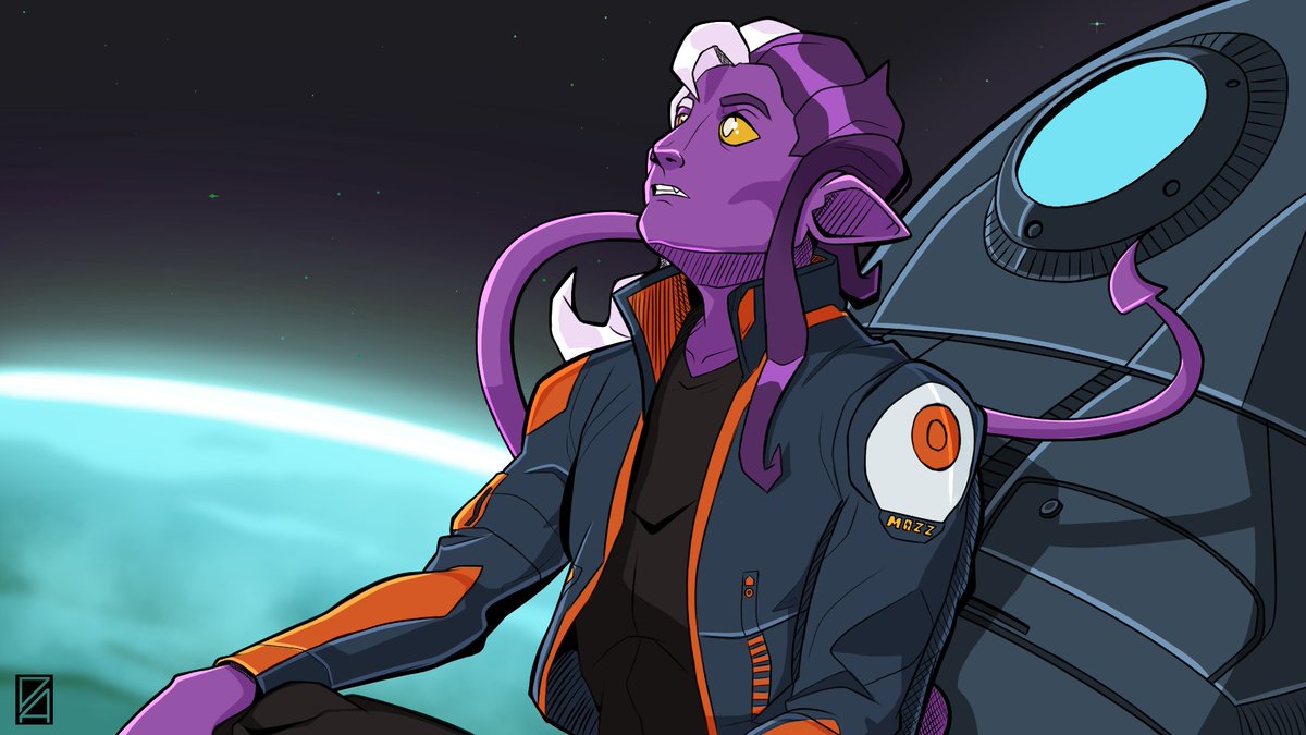 Exilecast's tweet image. Space, the final frontier. 🚀☄️
#space | #art | #OC