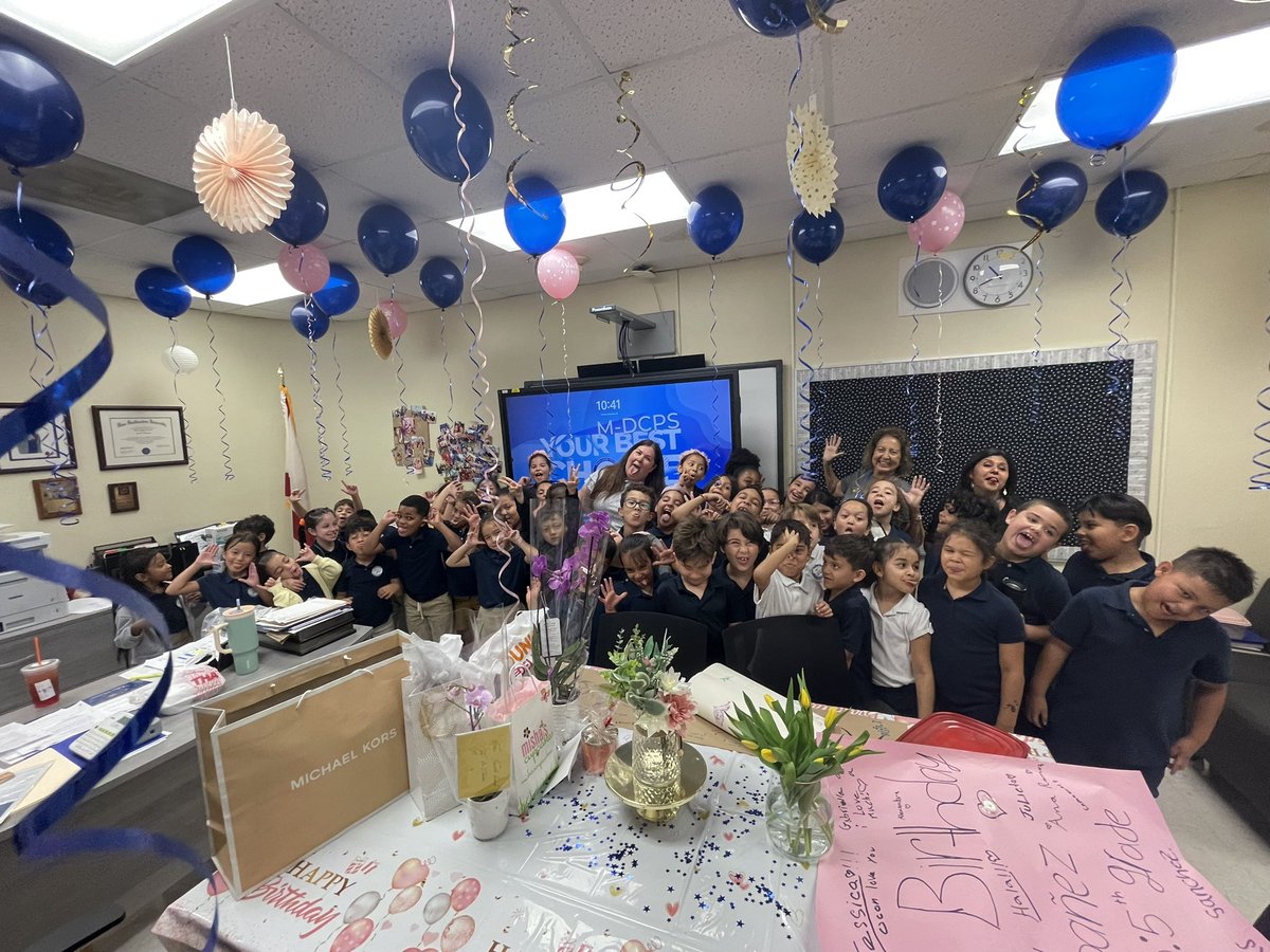 Happiest of birthdays to the principal who makes school feel like home, Dr. Ibañez! 💙 Your positivity, dedication, and love for Silver Bluff Elementary make every day better. Have the best day ever! 🎂🎈🍎