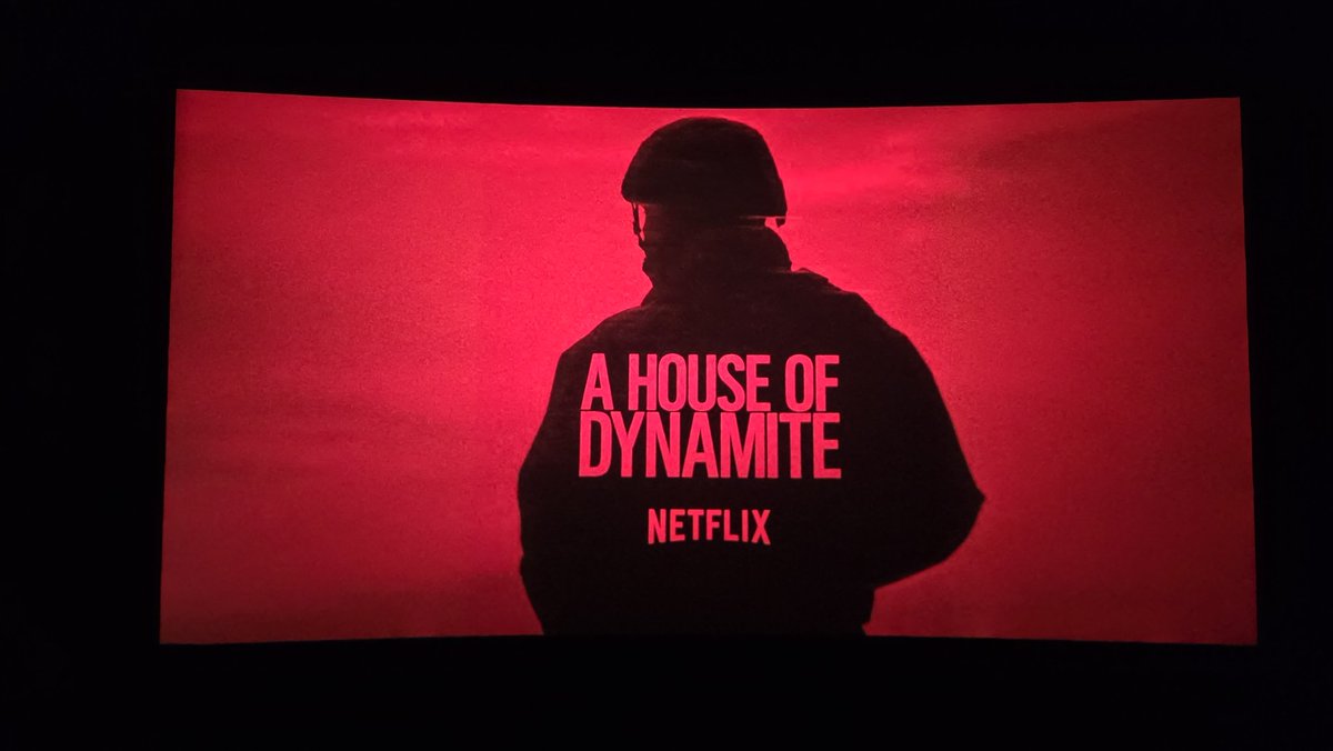 Tonight's viewing: A HOUSE OF DYNAMITE from Kathryn Bigelow and Netflix.

Thanks to <a href="/AlliedGlobalMkg/">Allied Global Marketing</a> for seeing it up for us.