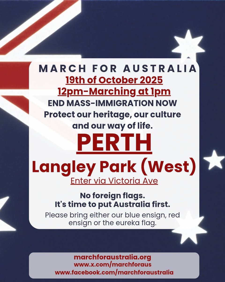 BecFreedom's tweet photo. ❤️🇦🇺❤️ #SaveandShare Below are the individual flyers for October 19th.
Later on today we will do a post with the smaller marches that have been organised, if you've planned a march please send us the flyer and we will happily promote them.
#MarchForAustralia #AussiePride #australiamarchesagain #AustraliaFirstOnly