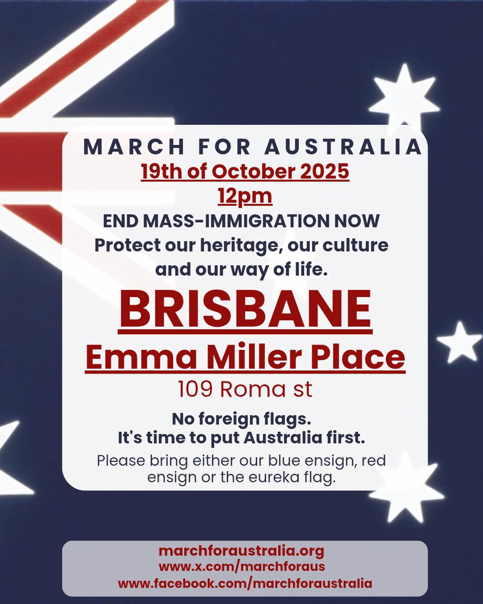 BecFreedom's tweet photo. ❤️🇦🇺❤️ #SaveandShare Below are the individual flyers for October 19th.
Later on today we will do a post with the smaller marches that have been organised, if you've planned a march please send us the flyer and we will happily promote them.
#MarchForAustralia #AussiePride #australiamarchesagain #AustraliaFirstOnly
