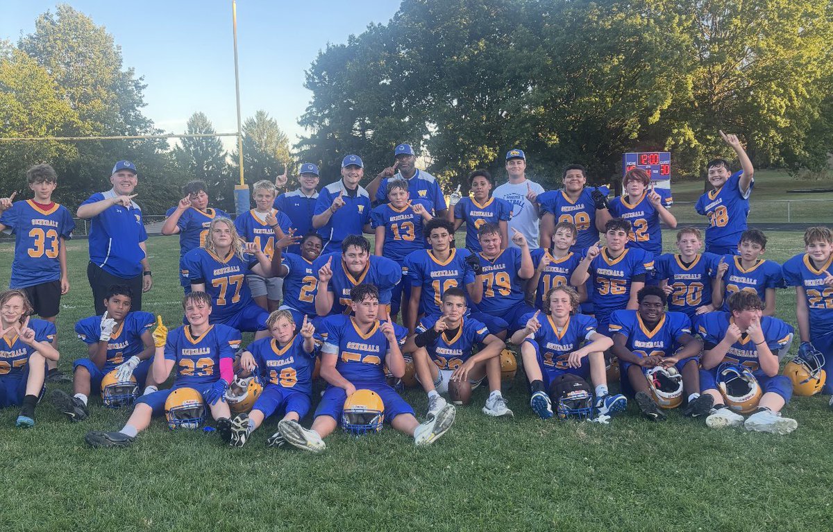Huge congratulations to our 7th grade football team for clinching the OCC Championship tonight with another big win! 

They now stand at 7-0 with just one game left next week to complete an undefeated season. Let’s finish strong!