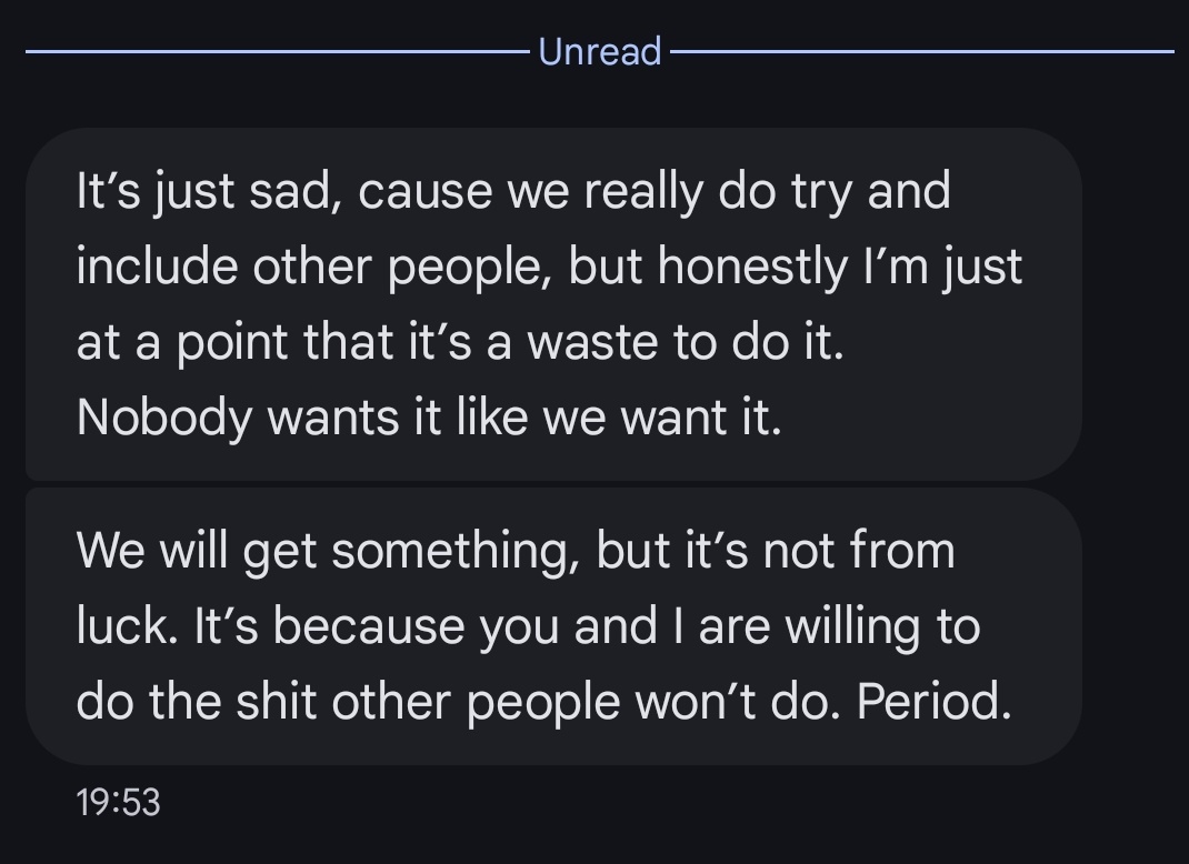 No truer words have ever been spoken.