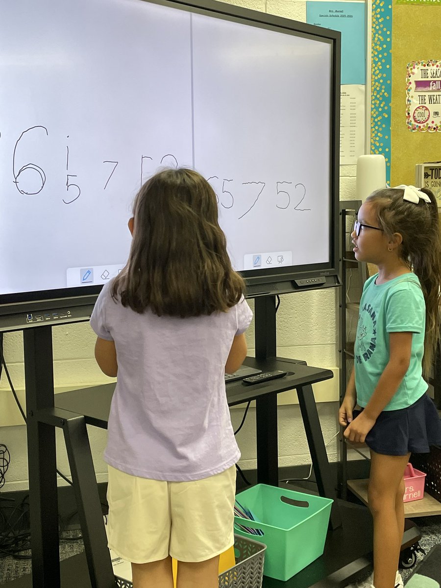 marnellandrea29's tweet image. We love practicing math on our new interactive monitor. @VV_Voyagers #fabulousfirsties #welovemath #stilllearninghowthisworks