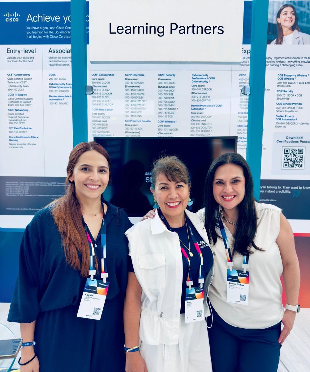 netec's tweet image. 🌐 En Cisco Connect LatAm 2025 nos reunimos con Ana Mojica, Learning Channel Partner-Program Manager de Cisco, para seguir impulsando la adopción tecnológica en la región🚀
En #Netec generamos valor con aprendizaje efectivo que transforma organizaciones.
#CiscoConnectLatAm