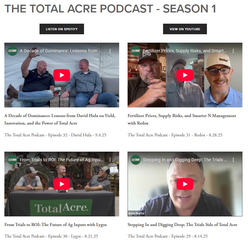 TotalAcre's tweet image. 🎙️ Happy International Podcast Day!

🌱 Covering everything from industry trends and emerging technologies to the Total Acre Trials program, Season 1 was designed to educate, equip, and inspire.

📺 Listen now → totalacre.com/podcast