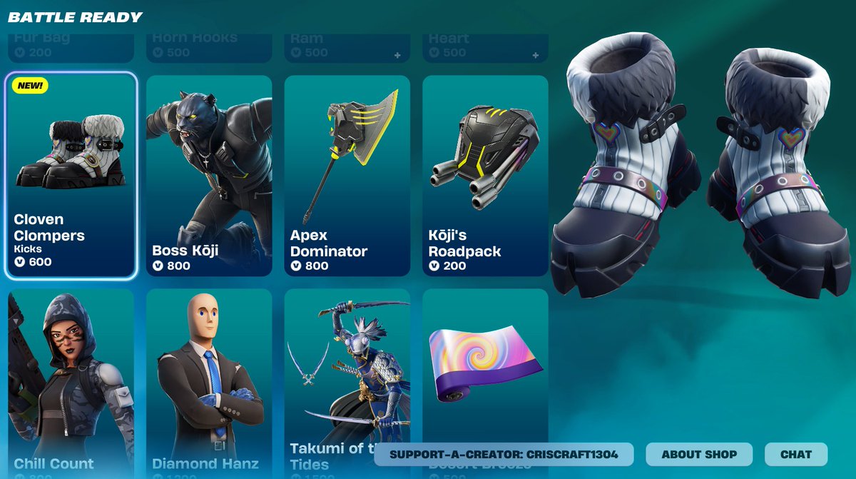*NEW´* CLOVEN CLOMPERS KICKS ARE OUT NOW!

Consider using code "CrisCraft1304" it helps a lot!! 💛