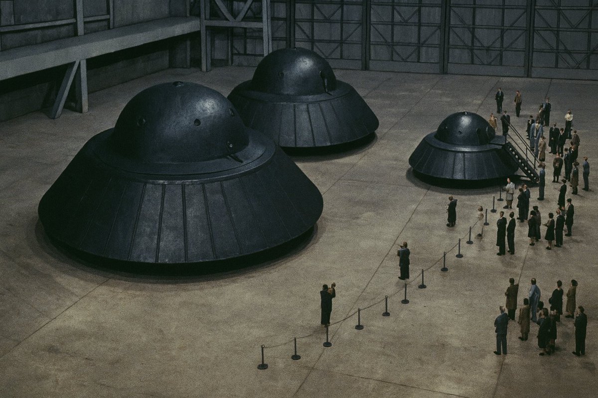 This ARV "Fluxliner" is 1960s American technology. (JFK knew.) Martin Aircraft started building prototypes of it in the late 1950s, and by the 1970s Americans were using these to explore the solar system. They've since been decommissioned, and are in storage at Lockheed Martin.