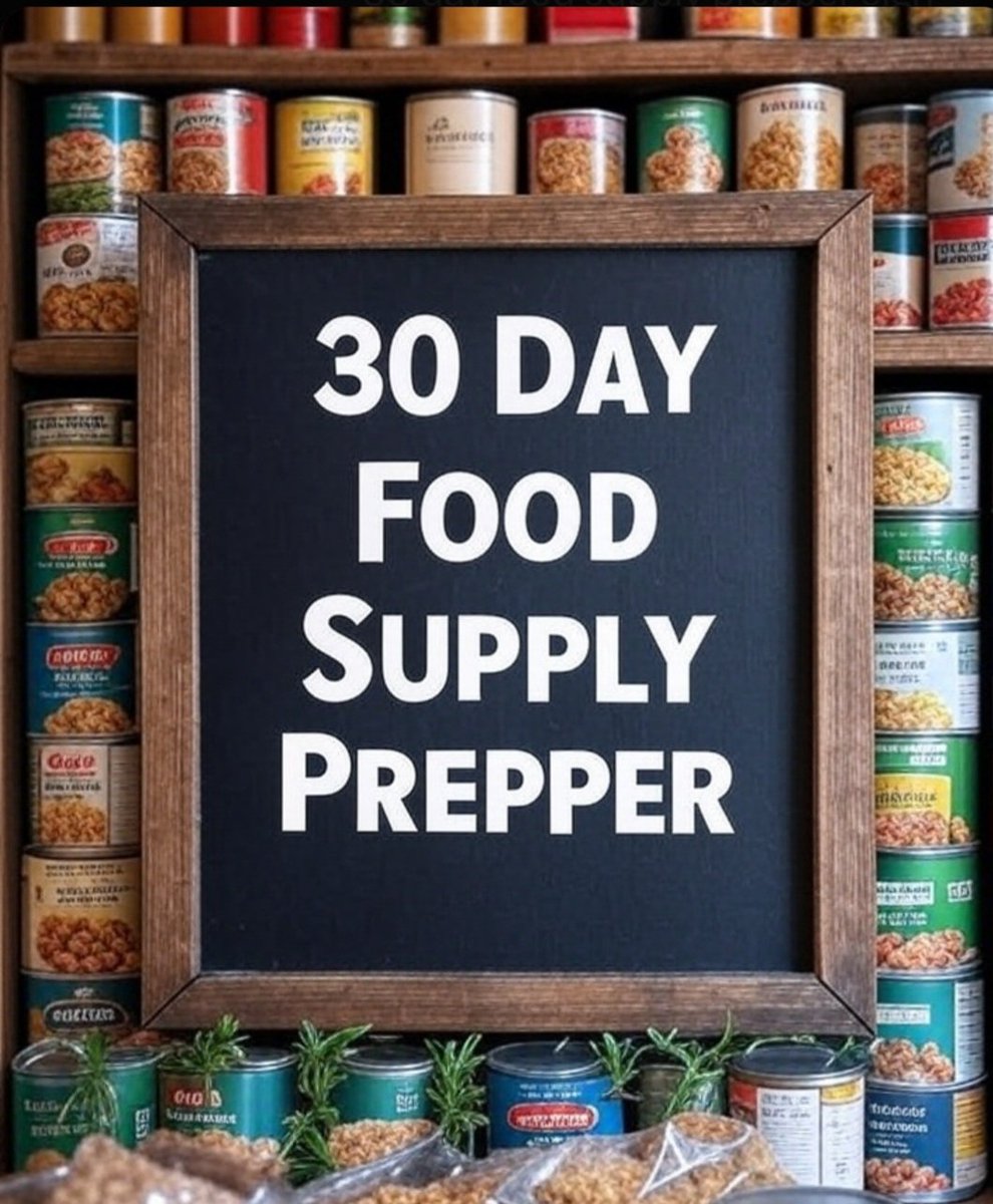 jerryonsold's tweet image. A major terror attack has shut down the country. You and the family have to shelter at home for an extended period of time. What's your food plan?
 
Here’s a simple, no-refrigeration list of non-perishable essentials.
30-day supply for a family of 4.

Canned Goods (120 cans)-…