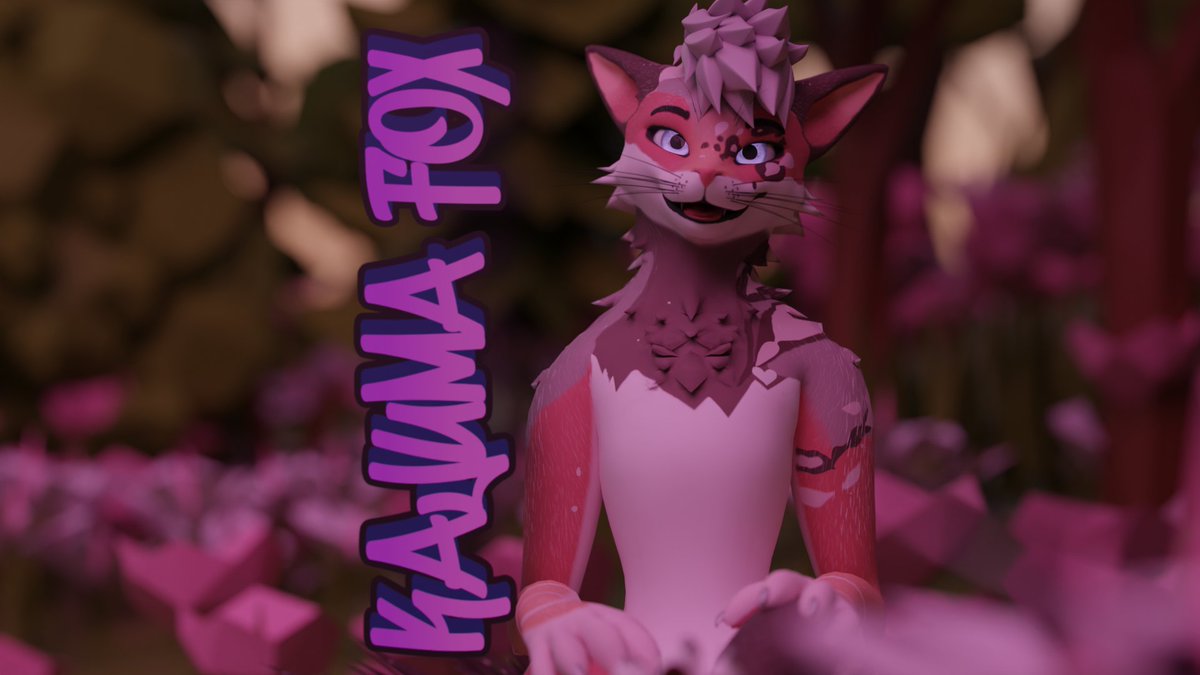 KajumaFox's tweet photo. Got the day off due to rain so I made a little wallpaper render in  blender, really happy with how it came out so I made it into a little  badge for BLFC too! <3 https://t.co/FbegU3pIQY