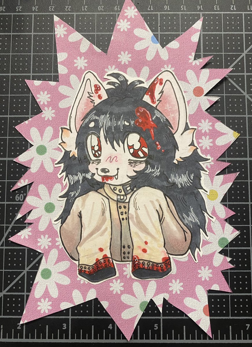 Actually not a badge but looks like it in this stage. I’m gonna collage on a bunch more so excited XD