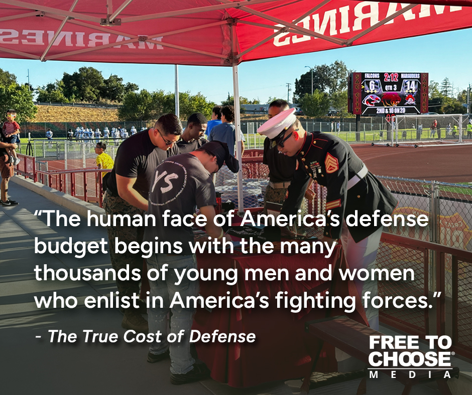 FreeToChooseNet's tweet image. Behind every defense contract and Pentagon budget line is a story worth telling. "The True Cost of Defense" takes you beyond the numbers to meet the people who serve—and asks the hard questions about what we're really paying for.
Coming November 1.