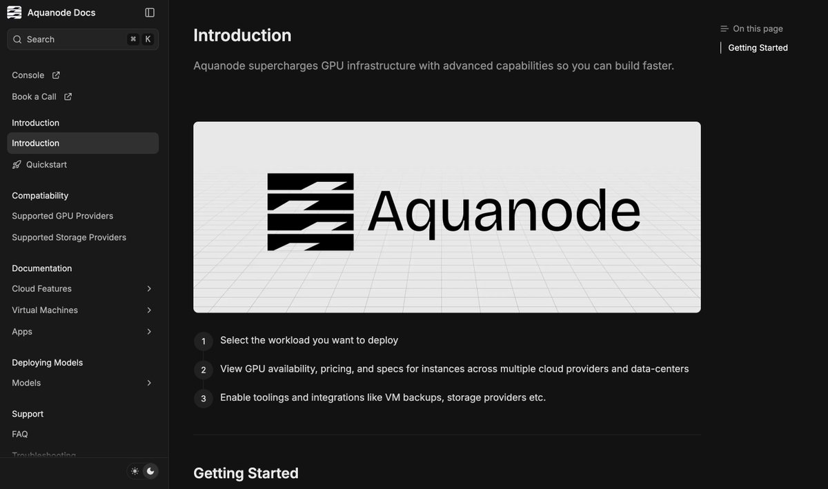 aquanodeio's tweet photo. Aquanode docs are live!

Get started with $1 free credits if you haven’t yet! https://t.co/Bl1B9AVEtA