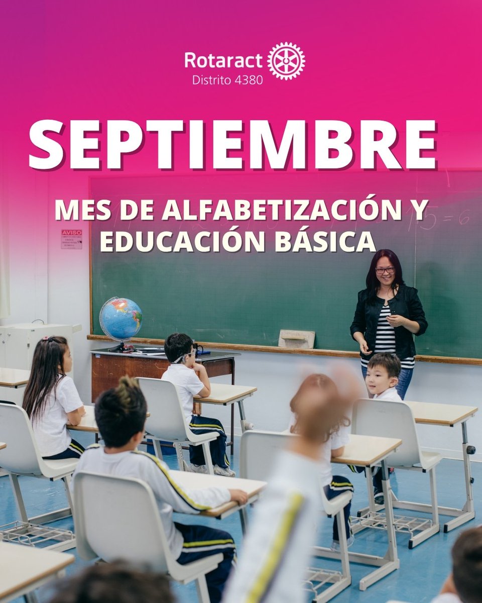 • Mes de la #Educación en Rotary 📚

Nuestra misión: empoderar a las comunidades para reducir el analfabetismo y la desigualdad educativa💪🏻❤️‍🩹 Invertimos en becas, libros y capacitación para un futuro más brillante👨‍🏫👩‍🏫

#Rotaract