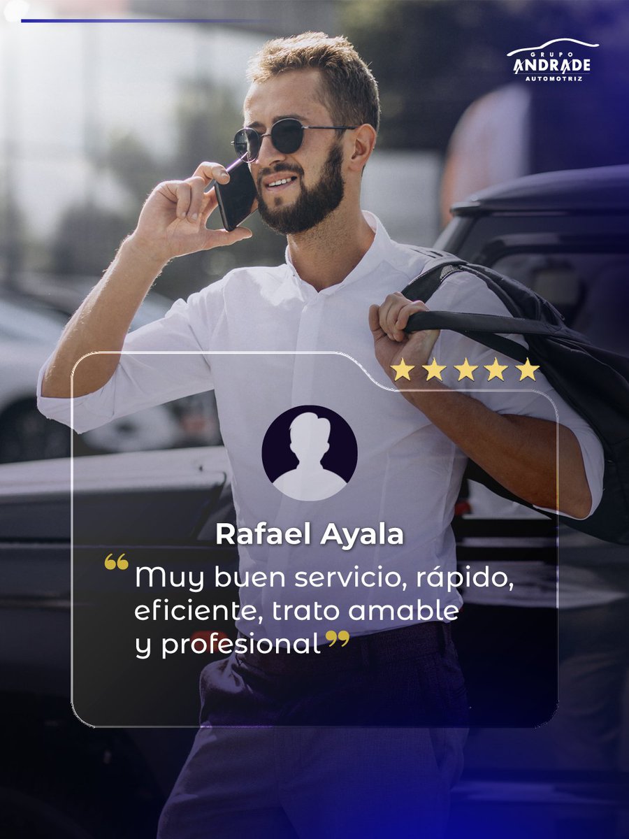 Cada opinión refuerza nuestro compromiso, rapidez y eficiencia. 

Eso es Grupo Andrade, un servicio que habla por sí solo. 

#GrupoAndrade #GAMexico #AutosGA