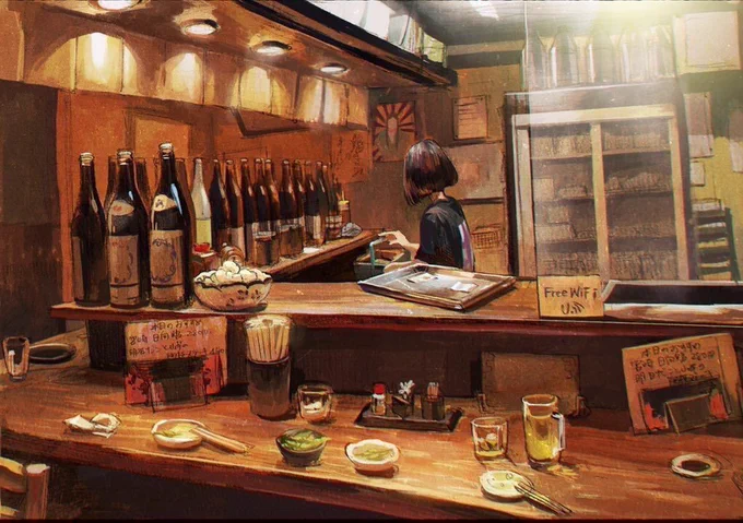 居酒屋の絵