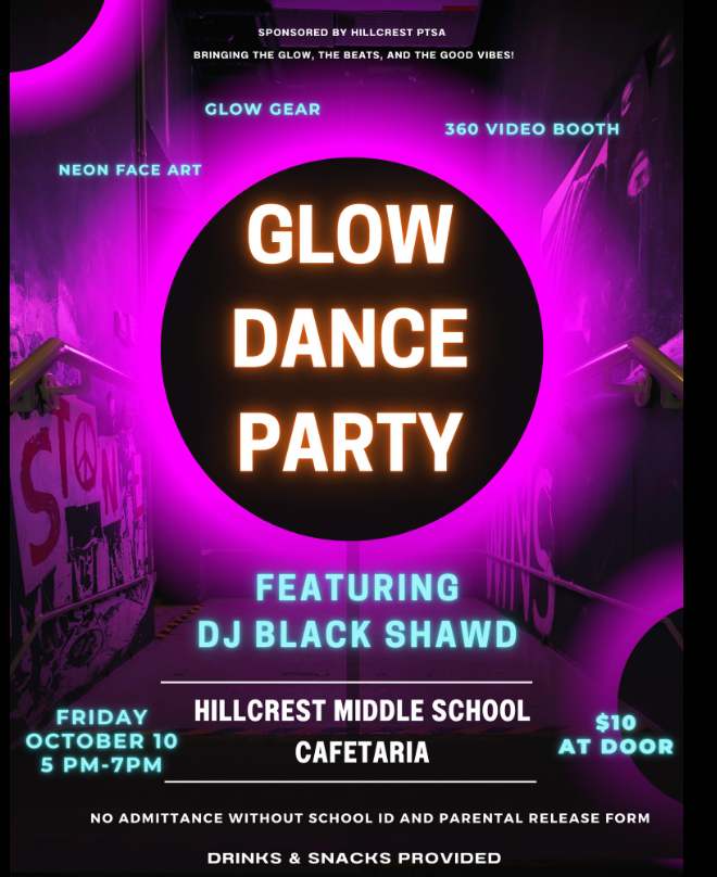 thedigitalnest's tweet image. First Dance of the school year!! Friday October 10th 5-7 pm! 
Don&apos;t want to miss out on all of the fun! 
See the Hillcrest Website-hillcrest.dvusd.org, counseling office, front office, media center or team lead&apos;s classroom for a permission slip!