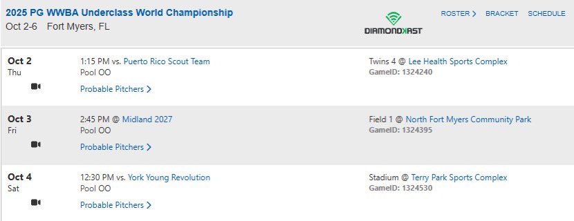 gavinmarsh08's tweet photo. Looking forward to #WWBAWorlds this weekend in FL with @Slammersbasball. #uncommitted /@PG_Uncommitted / @CoachThompsonSF / @SlammersAD / @SportsForceBB / @PG_FourCorners 

Schedule below ⬇️ https://t.co/ZWgsfW1FAZ