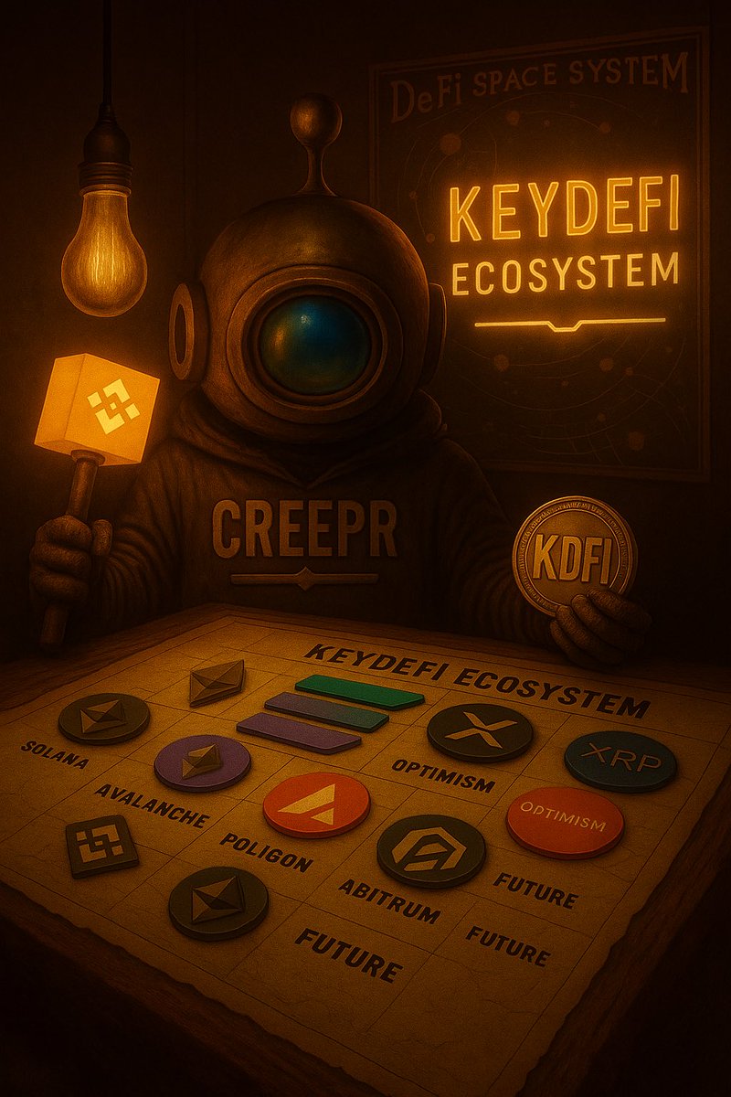 KDFICoin's tweet photo. โIn the cosmic halls of DeFi, CREEPR humbly bows before the Queen of Altcoin Galaxy โ Solana, radiant in her neon glow โ as he presents the sacred KDFI coin to seal their allianceโ #SOLANA #CREEPR #KDFI #KeyDeFi #DeFi #Crypto #Ecosystem #multichain #web3 #blockchain #RWA #DEX #crosschain @CREEPRTRADE