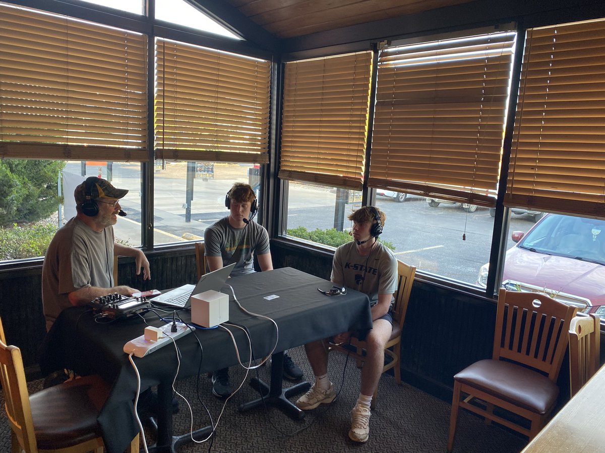 Cooper Herrman and Blake Bowmaker representing on the Bishop Carroll Football show on KGSO!!!