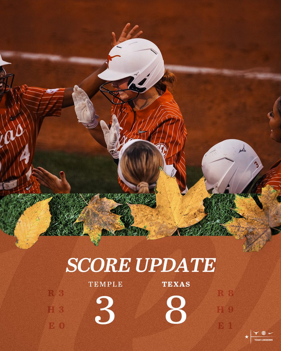 TexasSoftball's tweet photo. E4 | a Hannah Wells three-run home run extends the lead 🤘

#HookEm https://t.co/i4tD4f9HmP