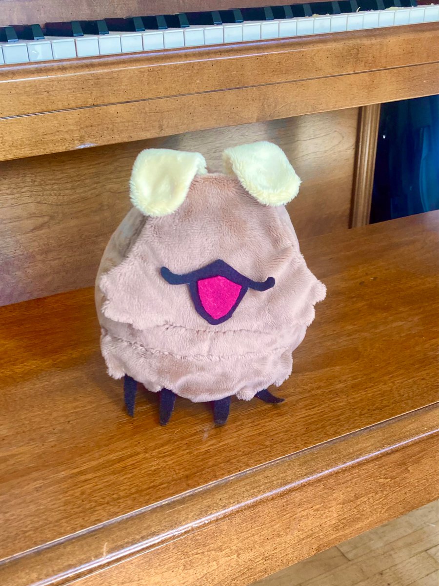 weekly_hall's tweet photo. i made a plushie of a flea!! idk how they made fleas cute but i love them 
#SilkSong https://t.co/O6zD1k09m7