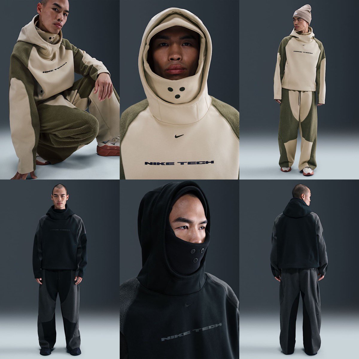Nike Boreas Tech Fleece Collection ブラック＆デザートカーキの