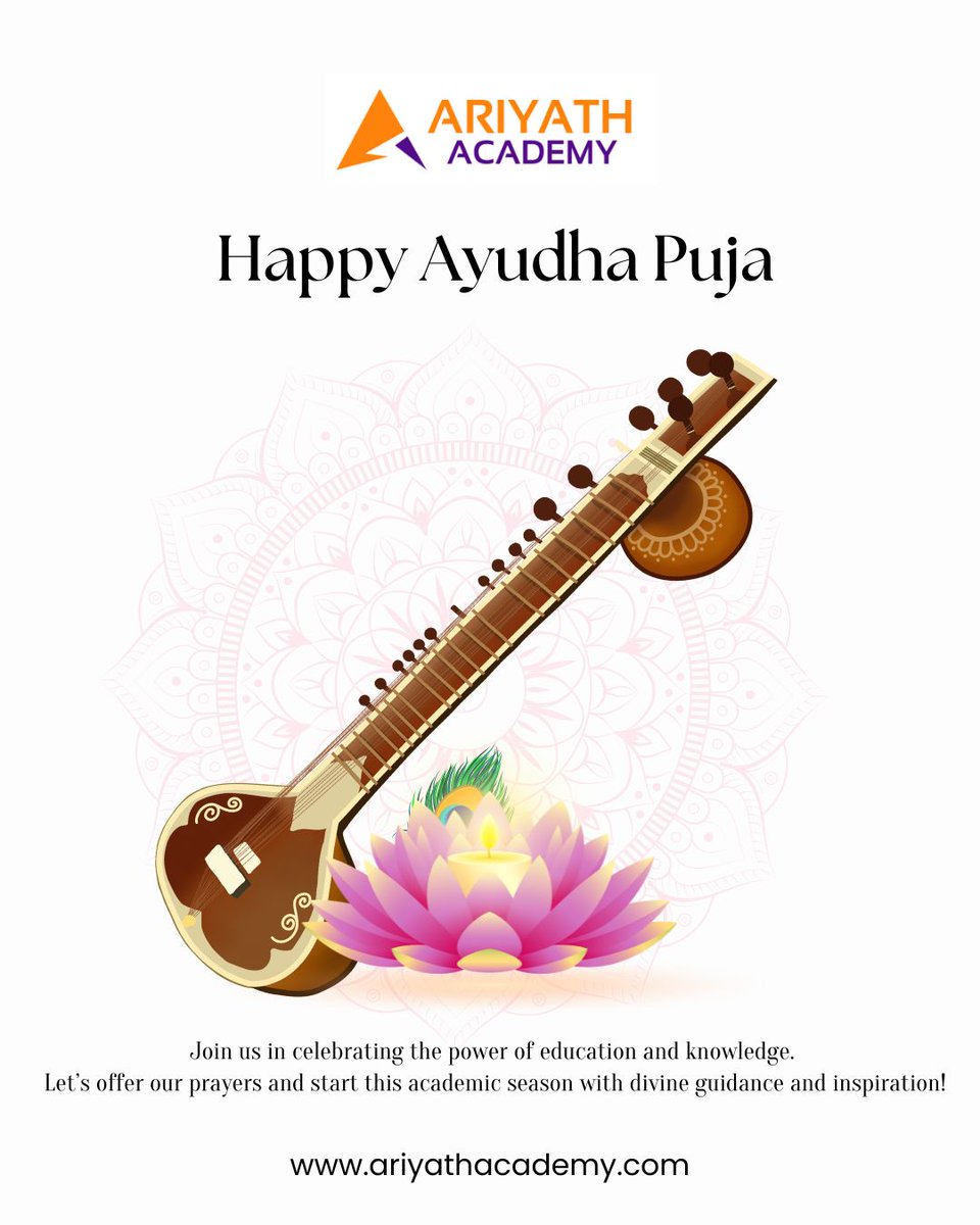 ariyath_academy's tweet image. ✨ Happy Ayudha Puja from Ariyath Academy! ✨
Ayudha Puja is not just about honoring tools, but also celebrating the knowledge, dedication, and skill of those who use them. 

#HappyAyudhaPuja #AriyathAcademy #KnowledgeAndSkill #LearningJourney #FestivalVibes