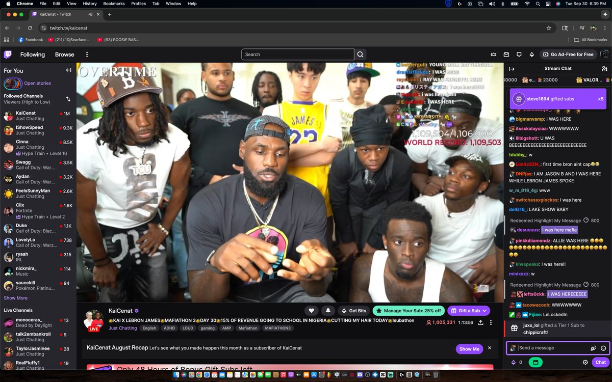 Monstababy's tweet photo. 1mil subs &amp; views is crazy @KaiCenat https://t.co/k5nJDhf0B1