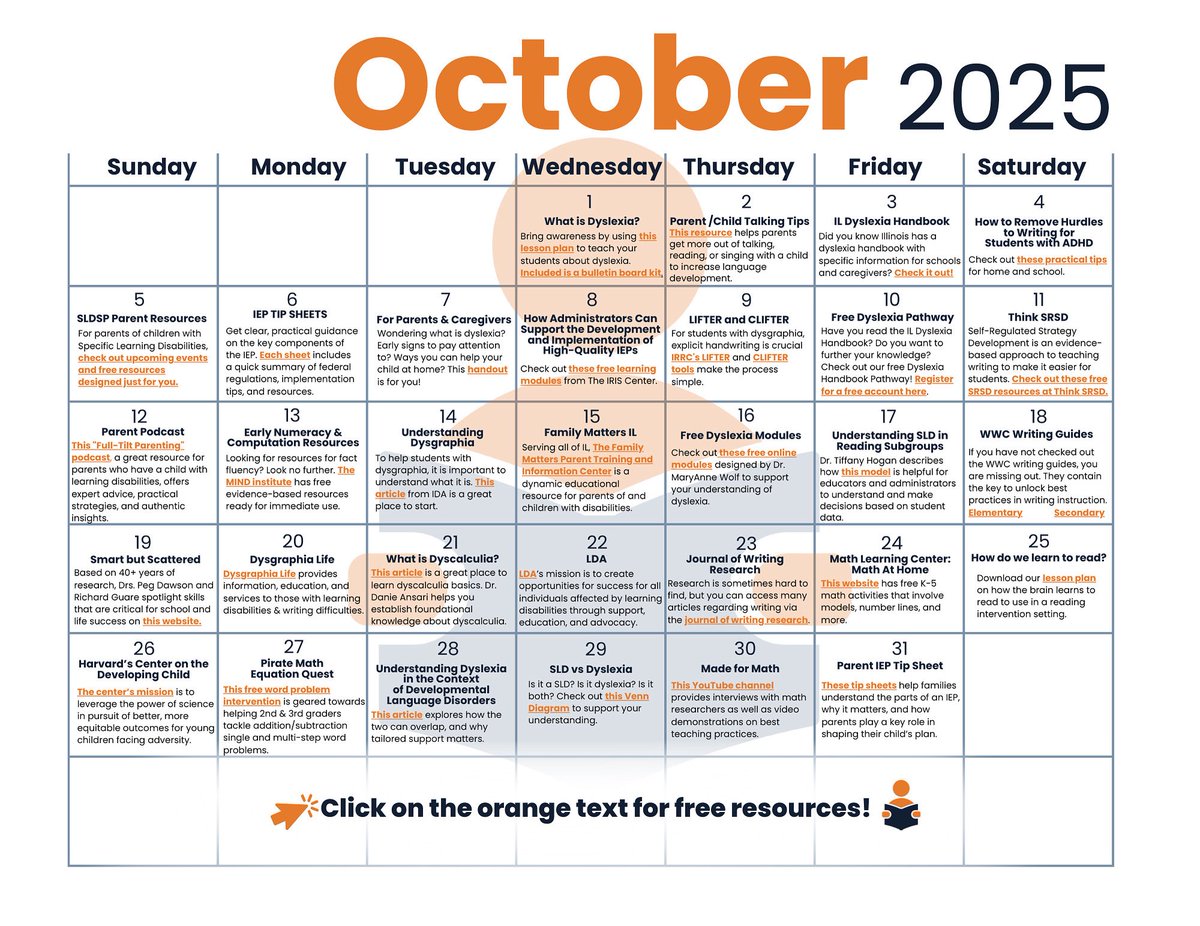 October is TOMORROW! 🙀 

I first learned about dyslexia during October, Dyslexia Awareness Month, when our incredible school SLP put up a bulletin board outside her office about dyslexia. As a literacy specialist who graduated with a masters degree in reading, I remember