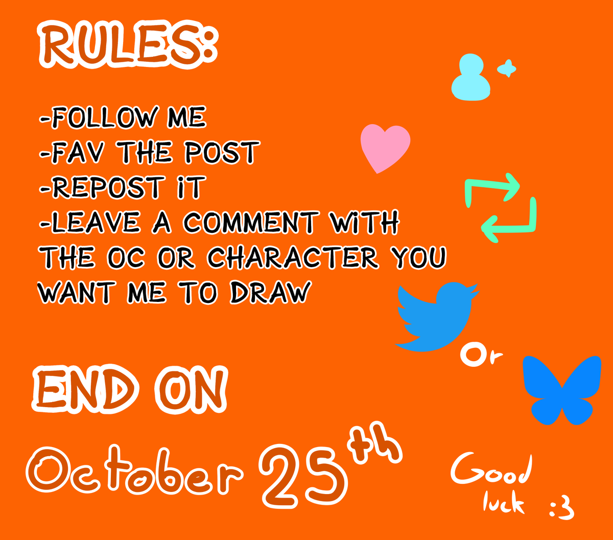 MCap1812's tweet image. TODAY IS MY 8TH YEAR SINCE I STARTED DRAWING
So now, I'm starting a new art raffle :3
How to join:
-Follow me
-Fav the post
-Repost it
-Leave a comment with the OC or character you want me to draw

And thank you for the 777 followers (I heard the number 7 is the lucky number x3)