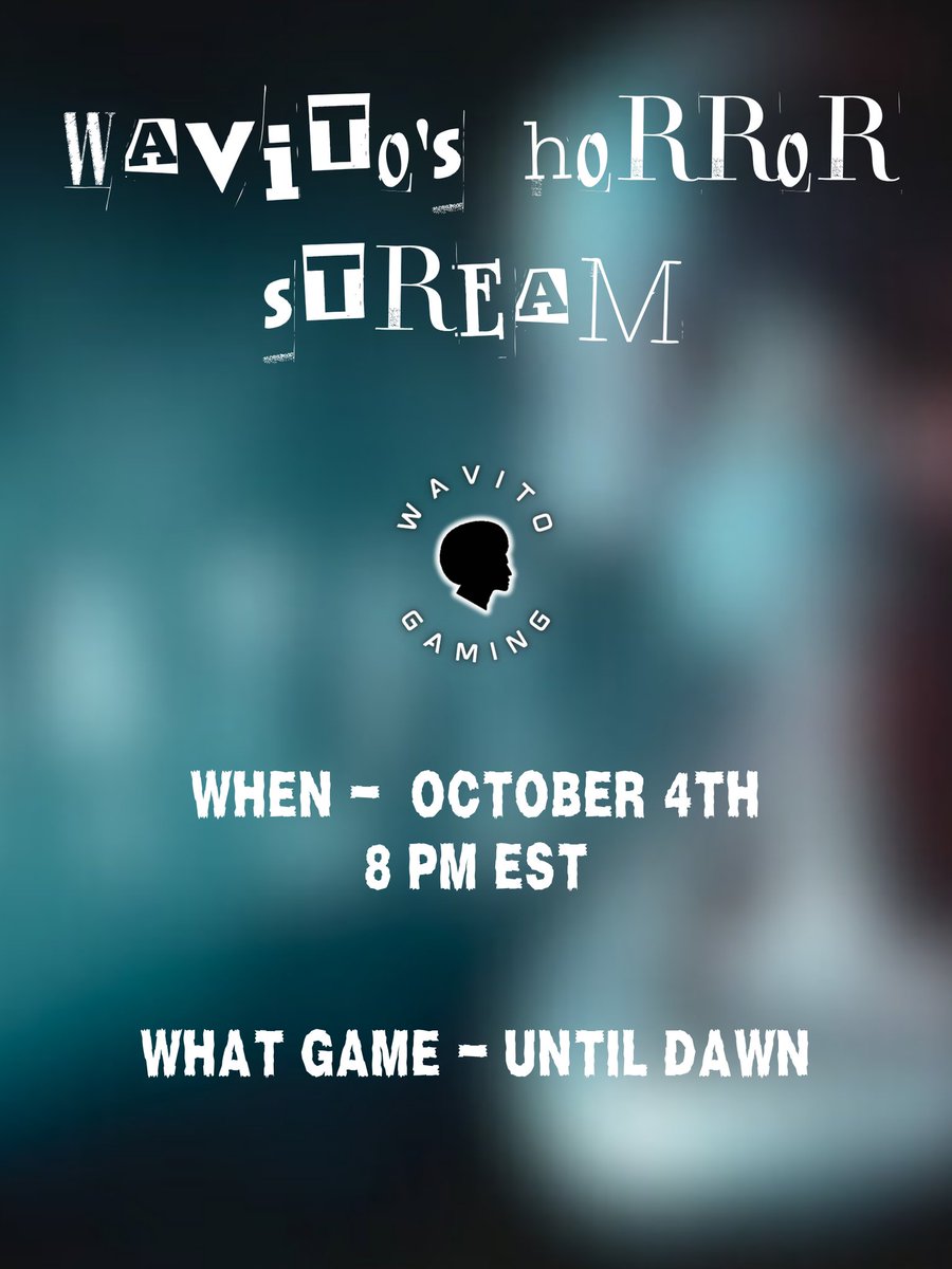 Y'all did y'all part and y'all smashed the sub incentives for the 400 follower celebration stream! So it's time for me to do my part! This Saturday I will be playing Until Dawn for the Horror Stream!

Beat me there don't meet me there! 🌊