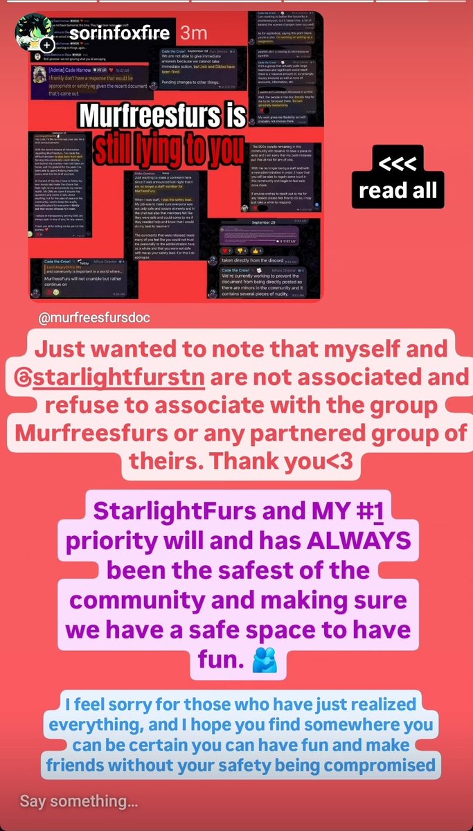 SorinFoxfire's tweet photo. Just posted this on Instagram and want to also post it here to help the information spread. It's very unfortunate but the doc does THOROUGHLY cover its bases with undeniable proof. Linked below if you'd like to see all the info
#murfreesfurs #murfreesfursbeware #murfreesfursdoc https://t.co/LvRbUF2a4c