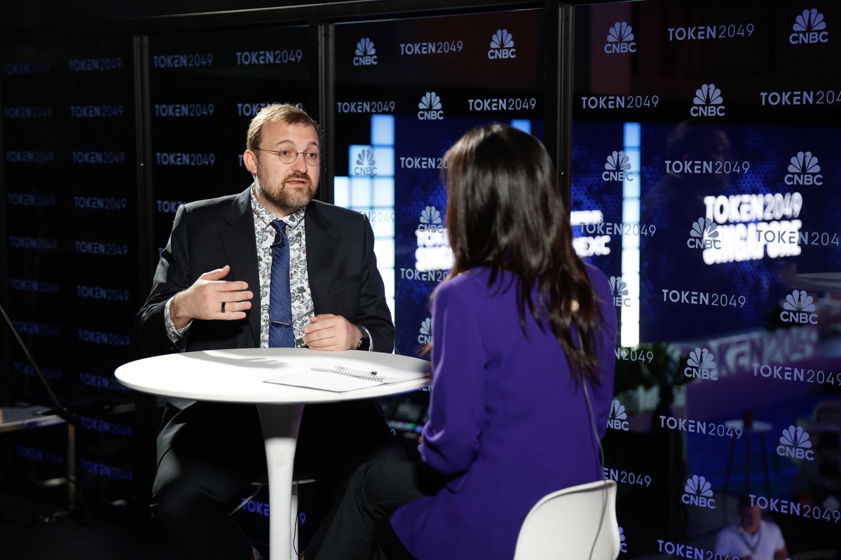 From markets to investments, &amp; the future of bitcoin, <a href="/IOHK_Charles/">Charles Hoskinson</a> sat down with <a href="/yuenok/">Elaine Yu</a> from <a href="/CNBC/">CNBC</a> to discuss where blockchain is headed. On the heels of the <a href="/MidnightNtwrk/">Midnight</a> x <a href="/googlecloud/">Google Cloud</a> announcement, Charles unpacked what this means for the adoption of ZK rollups. #TOKEN2049