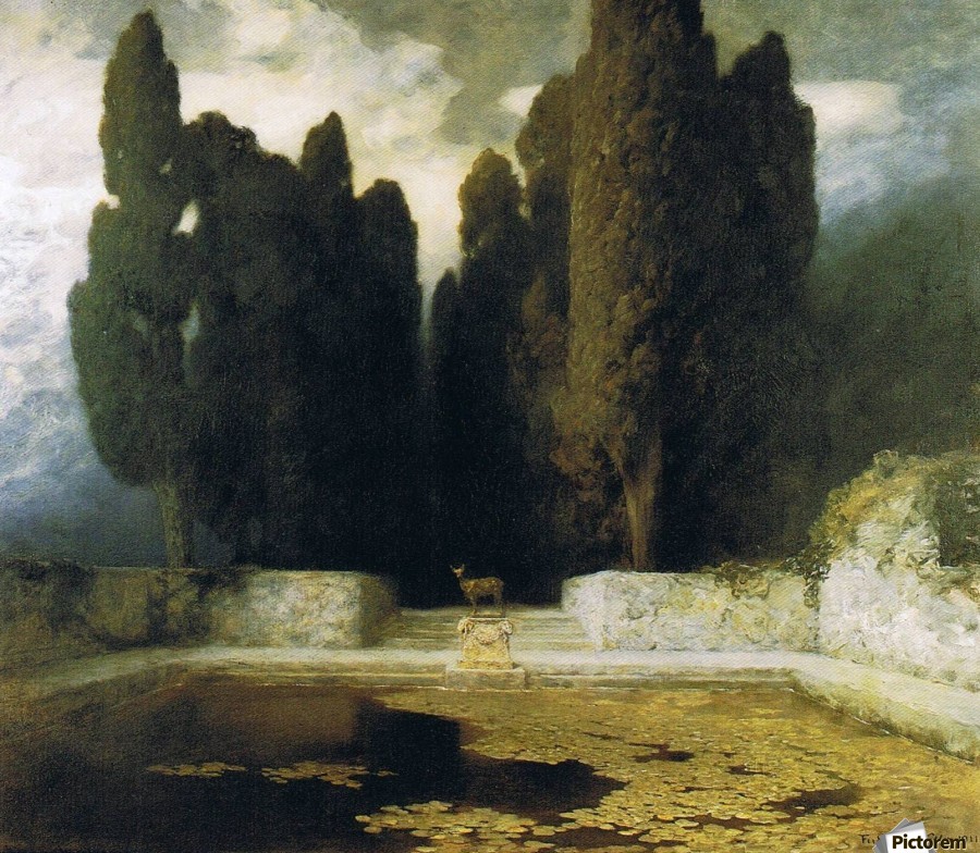 ODindune's tweet photo. @sonnysehra Bocklin has many great paintings, both variants of this one, and unique ones. If we had a time portal, it would be great to have he and Beksinski meet, as they shared a similar soul. Here are 4 of my favorites - https://t.co/faTEZ7LVvB