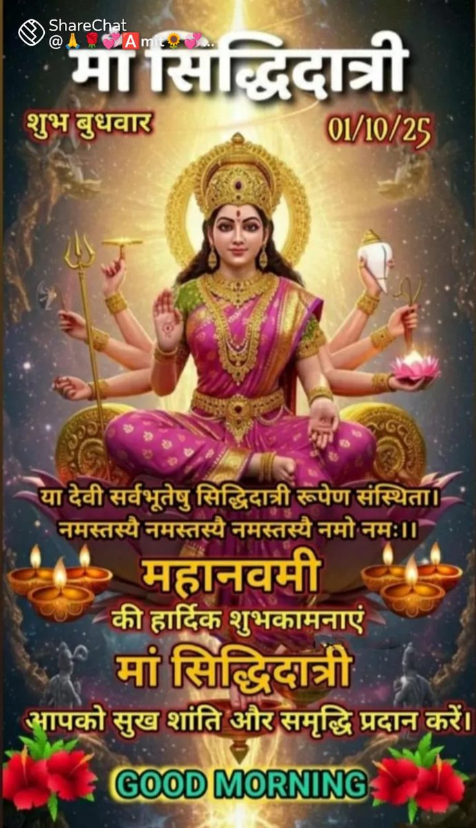 #महानवमी की हार्दिक शुभकामनाएं 
#जय_माता_दी 🙏🚩