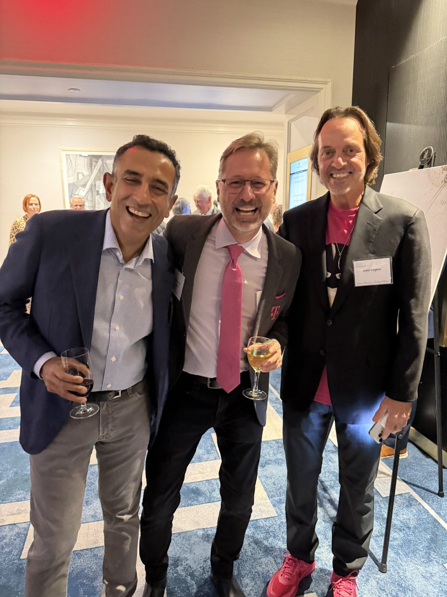 Past, present and future CEOS of T-Mobile together at Wireless Hall of Fame event… great to be together with <a href="/MikeSievert/">Mike Sievert</a> and <a href="/SriniGopalan/">Srini Gopalan</a>.