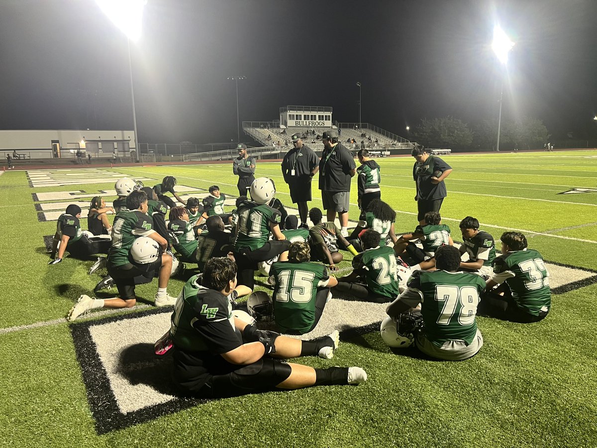 “Dig deep, stay positive, hold each other accountable. We may make mistakes, but it’s about how we respond to those mistakes that matters.”

Loved how Coach O motivated our 8th grade boys at tonight’s football game. Go Bullfrogs! #PursuitofExcellence <a href="/yokiton/">Antonio Tijerina</a> <a href="/LWISDAthletics/">lakeworthathletics</a>