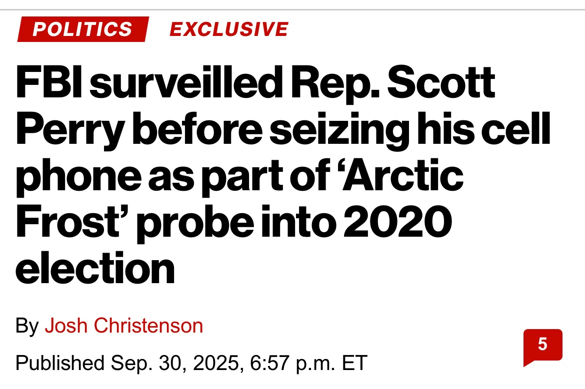Before the FBI illegally seized Rep. Scott Perry’s phone, which contained all of his congressional work product and communications, they illegally spied on him in his congressional office and at his home. 

Every single person who authorized and allowed that abominable intrusion