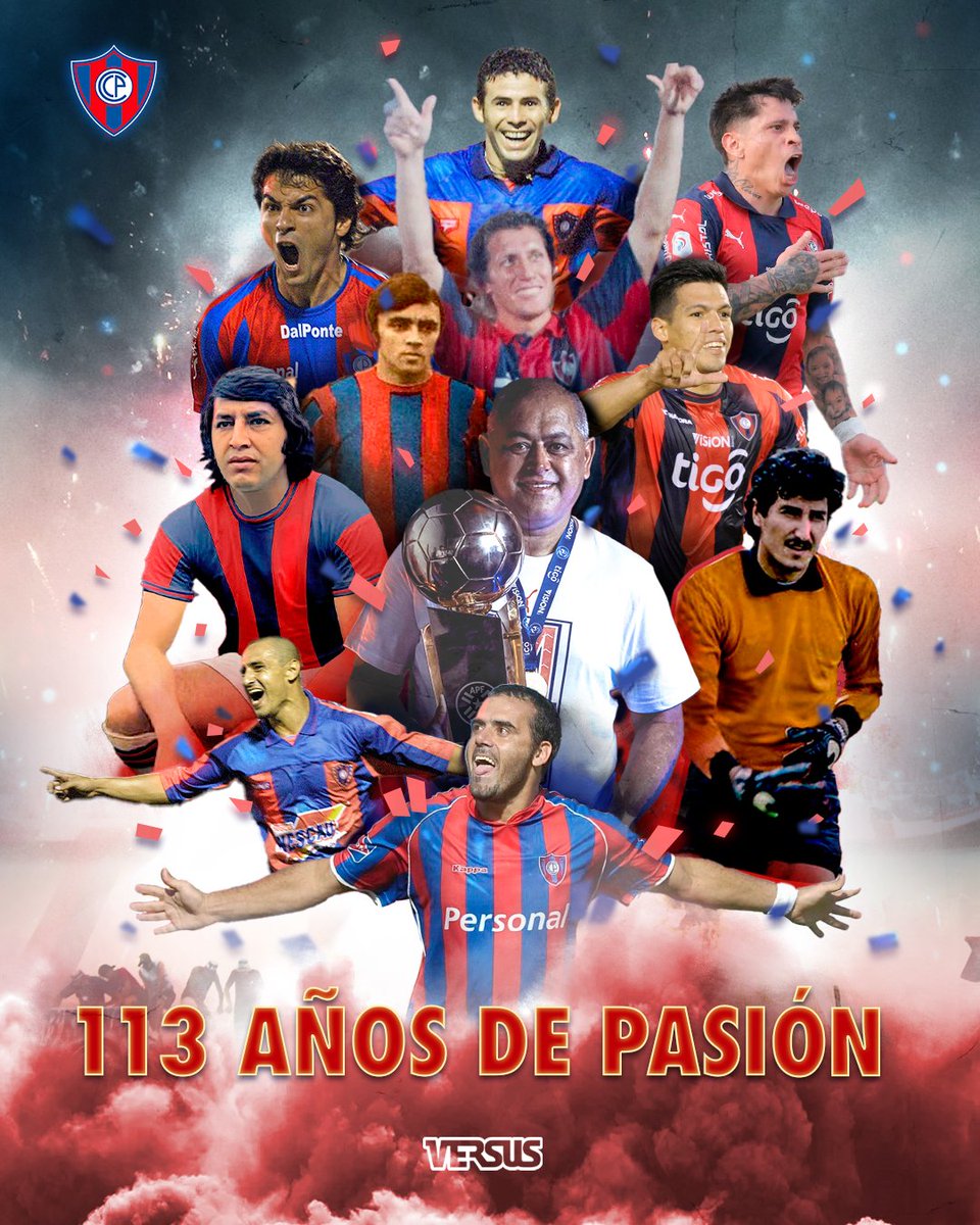 ¡El pueblo azulgrana está de fiesta! 🥳🔵🔴

Un 1 de octubre, pero del año 1912, el club Cerro Porteño era fundado.

El "Ciclón de barrio Obrero" celebra hoy un aniversario más, siendo campeón en 39 ocasiones en títulos oficiales en nuestro país.

¡Felicidades cerristas del país