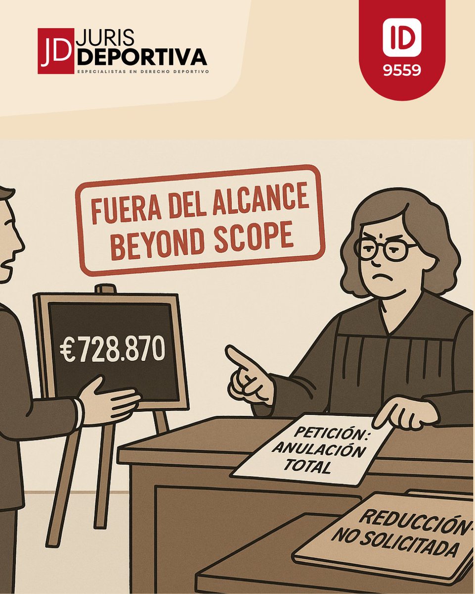 Cálculo de la indemnización (TAS) – No se puede reducir si no se solicita expresamente

Sentencia completa: jurisdeportiva.com/lista/calculo-…